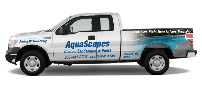 Pool Company Vinyl Truck Lettering Graphics