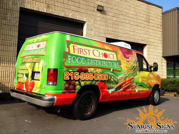 Philadelphia food delivery vehicle wraps