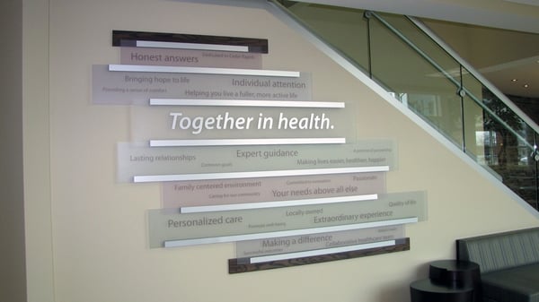 Together in health acrylic signs