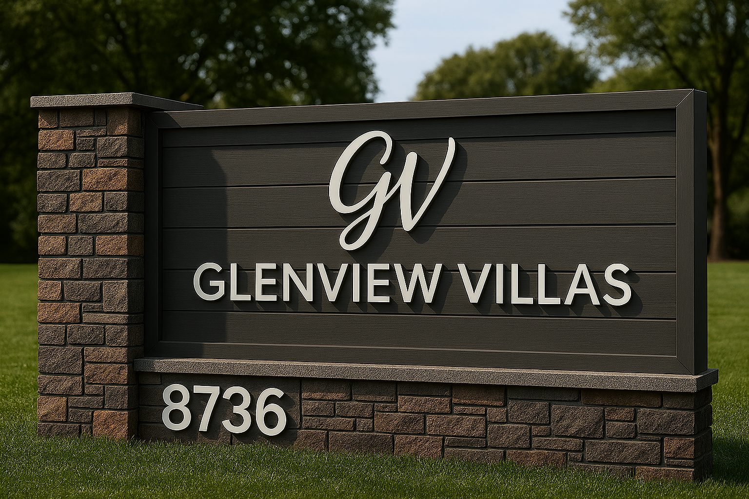 custom apartment monument signs